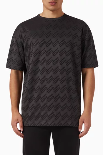 Monogram-jacquard T-shirt in Polyester