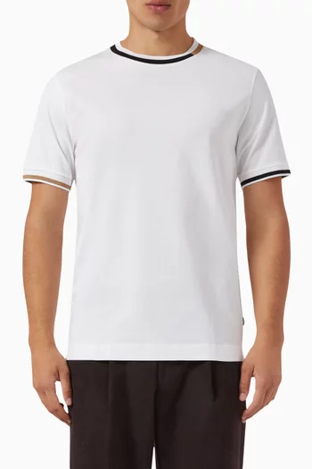 Signature Stripe T-shirt in Mercerised Cotton