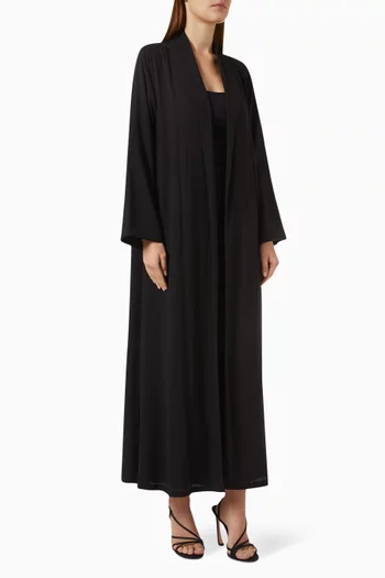 Zainah Jacket Sleeves Abaya in Stretch Chiffon