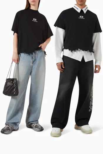 Unisex Unity Sports Icon Cropped Large Fit T-shirt in Vintage-jersey
