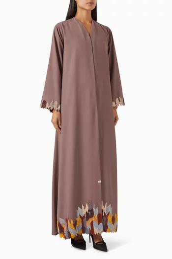 Arabic-style Embellished Abaya in Silk