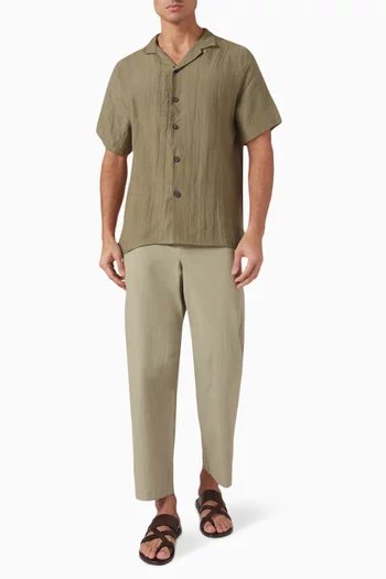 Camp Collar Shirt in Linen