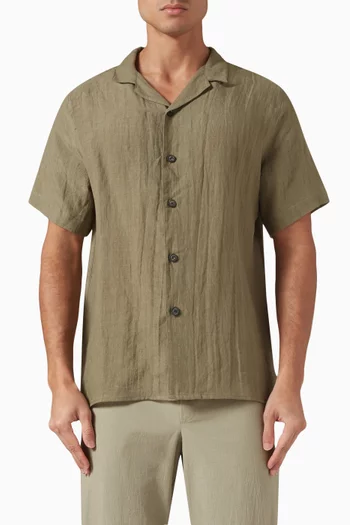Camp Collar Shirt in Linen