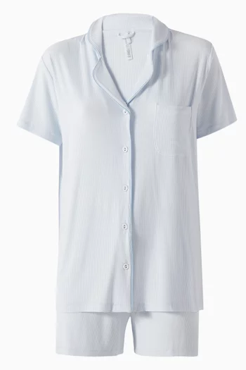 Soft Lounge Short Pyjama Set in Ribbed Modal