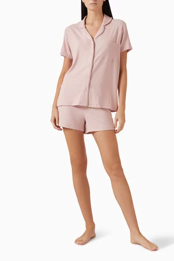 Soft Lounge Short Pyjama Set in Ribbed Modal