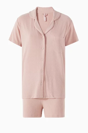 Soft Lounge Short Pyjama Set in Ribbed Modal