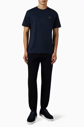 Elasticated Waistband Joggers in Viscose Blend