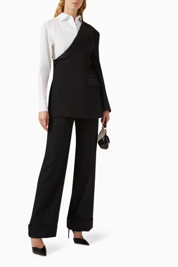 Piqué Tuxedo Shirt in Cotton