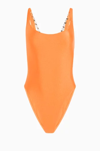 لباس سباحة قطعة واحدة ذا زويا سوليد اند ستريبد × صوفيا ريتشي