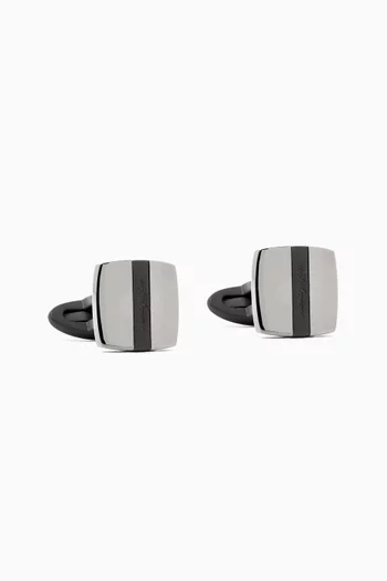 Quadro Cufflinks in Stainless Steel
