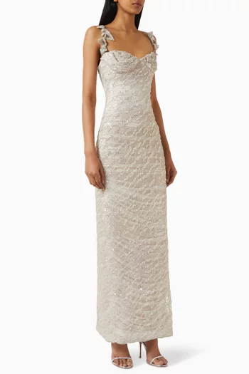 Leaf Dress in Crêpe de Chine