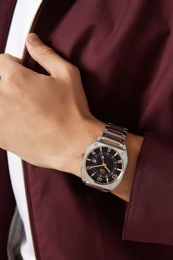 Airborne Quartz Stainless Steel Watch, 39mm