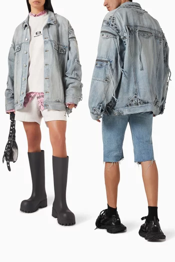 Unisex Cagole Oversized Jacket in Japanese Twill