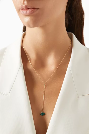 Psychedeliah Long Diamond Necklace in 18kt Yellow Gold