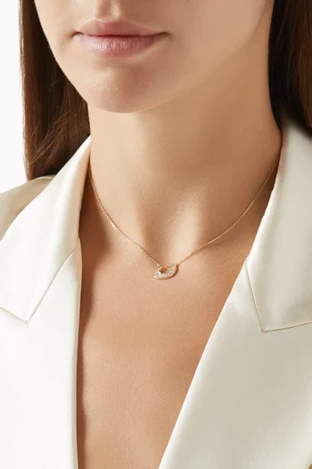 Arabic Letter 'N' Diamond Necklace in 18kt Gold