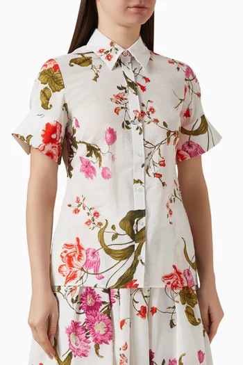 Floral-print Top in Cotton