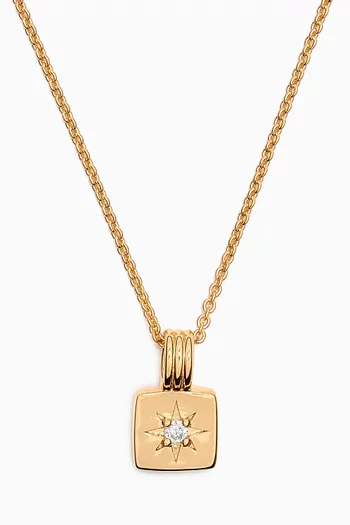 Mini Star Birthstone Pendant Necklace in 18kt Recycled Gold-vermeil