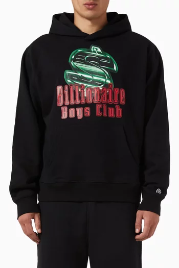 Dollar Sign Logo Hoodie in Cotton Loopback