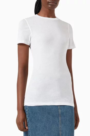 Fitted T-shirt in Cotton