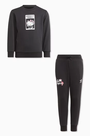 طقم قطن تيري أديداس أورجينالز × هالو كيتي