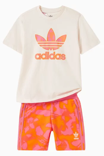 Summer All-over Print Shorts in Cotton-terry