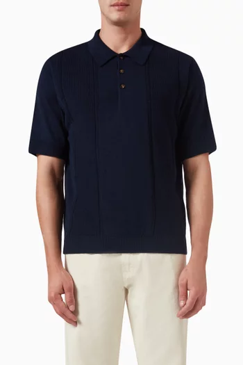 Astern Polo Shirt in Wool-blend Knit