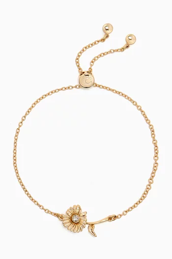 Daisy Slider Bracelet in Gold-plated Brass