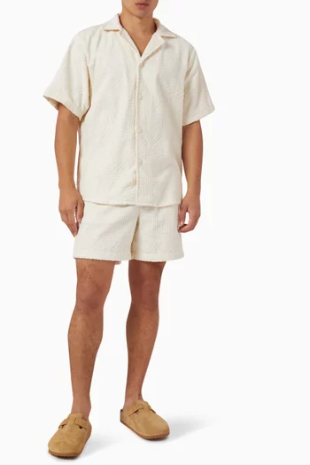 Golconda Cuba Shirt in Jacquard-woven Terrycloth