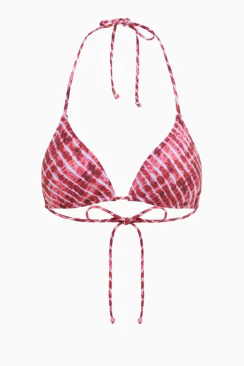 The Triangle Bikini Top in Matte Lycra