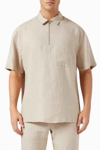 Quarter-zip Shirt in Hemp