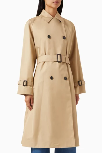Canasta Reversible Trench Coat in Cotton-blend
