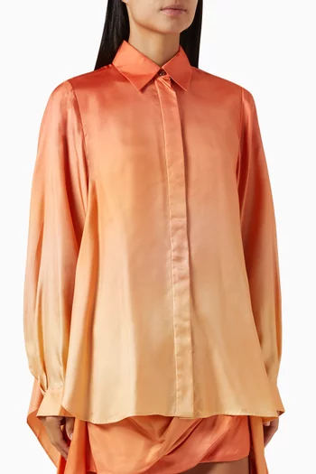 Tranquillity Scarf Shirt in Silk