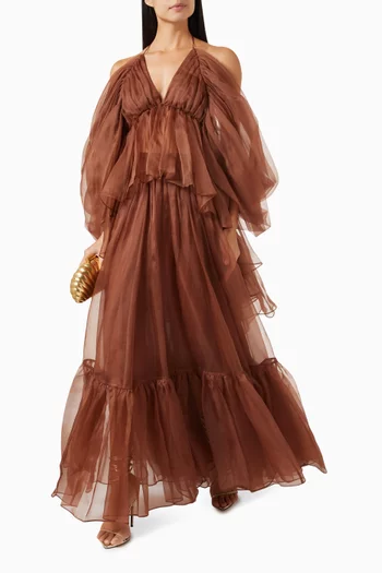 Natura Gathered Skirt in Organza