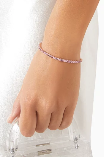 Sapphire Tennis Bracelet in 18kt Rose Gold