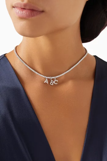 Diamond Tennis Choker in 18kt White Gold