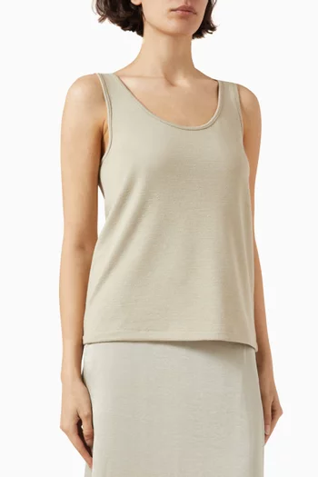 Relaxed Scoop-neck Tank Top in Jersey