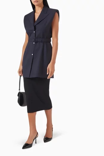 Single-breasted Pinstripe Jacket in Wool