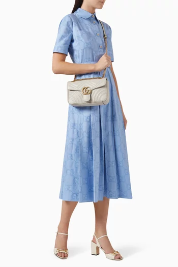 Small GG Marmont Shoulder Bag in Matelassé Leather