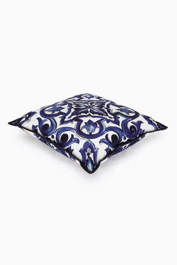 Small Blu Mediterraneo Cushion in Canvas