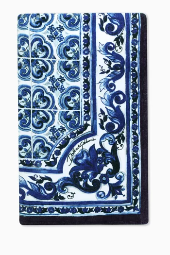 Blu Mediterraneo-print Beach Towel in Cotton-terry