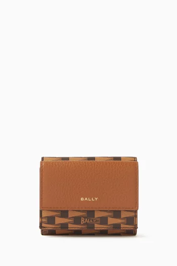 Pennant Trifold Wallet in TPU & Grained Leather