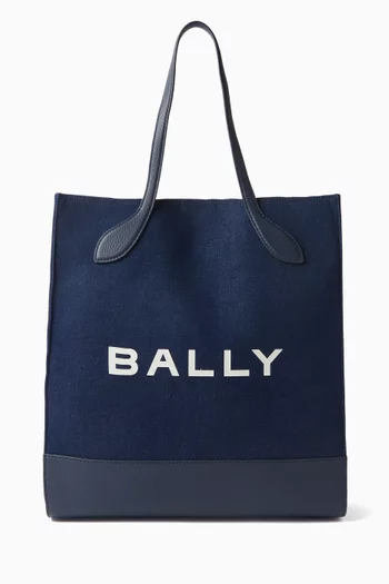 Bar Keep on Tote Bag in Cotton & Calf Leather