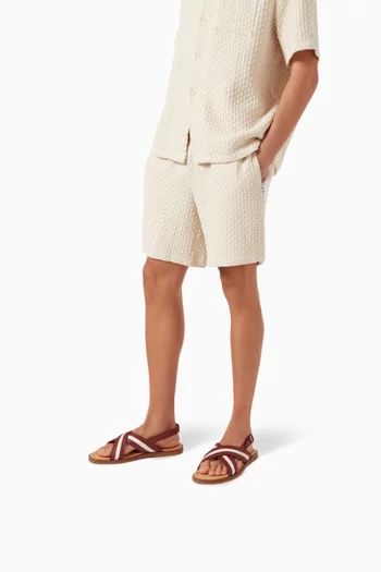 Garey Striped Sandals in Leather