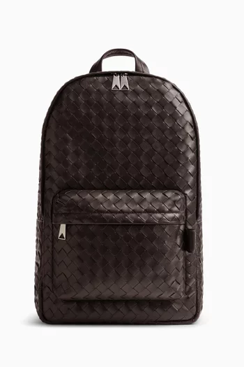 Medium Backpack in Intrecciato Leather