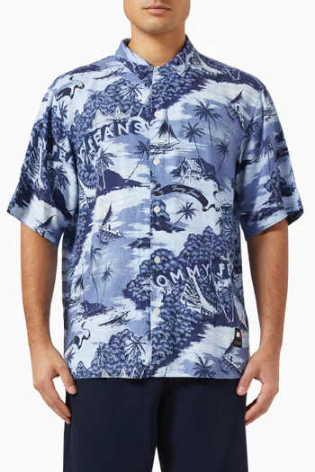 قميص بنقشة هاواي