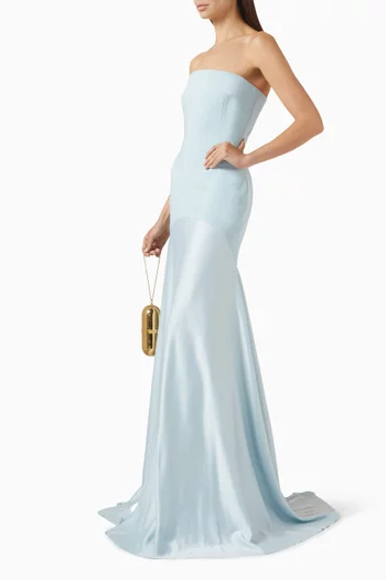 Alessandra Maxi Dress in Crepe & Satin