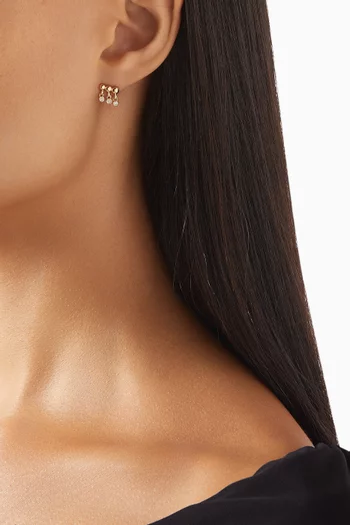 Bedazzle Diamond Trio Stud in 14kt Yellow Gold