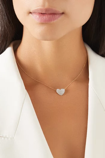 All My Love Heart Diamond Necklace in 10kt Yellow Gold