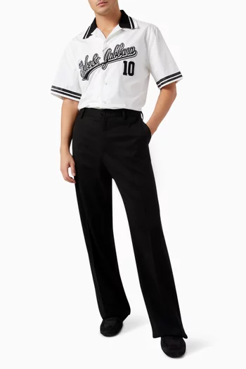 Straight-leg Pants in Wool Blend