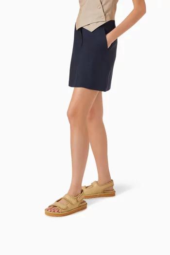 Jack Flat Sandals in Lambskin